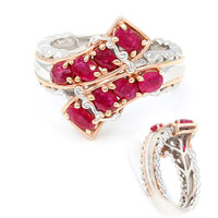 Anello in argento con Rubino della Birmania (Gems en Vogue)
