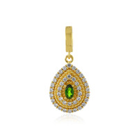 Ciondolo in argento con Diopside Russo