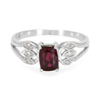 Anello in argento con Tormalina Rossa di Sapo