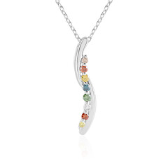 Collana in argento con Diamante Verde I3