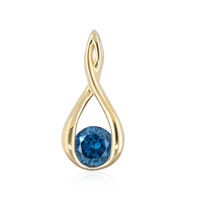 Ciondolo in oro con Diamante Blu SI2