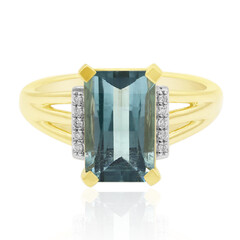 Anello in oro con Tormalina Petrolio