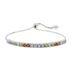 Bracciale in argento con Topazio Blu Svizzero