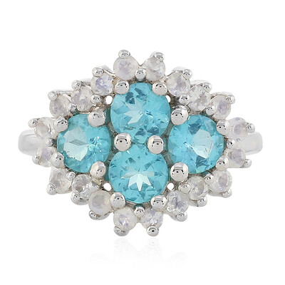 Anello in argento con Apatite Blu