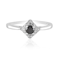 Anello in argento con Diamante Nero