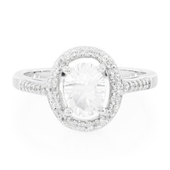 Anello in argento con Petalite