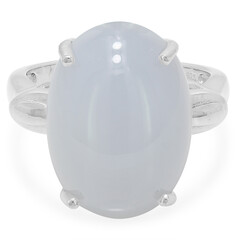 Anello in argento con Calcedonio Turco