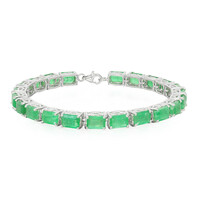 Bracciale in argento con Smeraldo Zambia