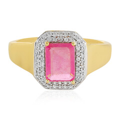 Anello in argento con Zaffiro Rosa del Madagascar
