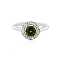 Anello in argento con Diopside Russo