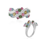 Anello in argento con Tormalina Rosa Brasiliana (de Melo)