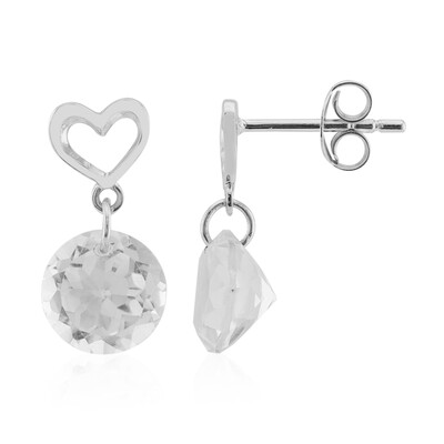 Orecchini in argento con Topazio Bianco