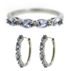 Anello in argento con Tanzanite