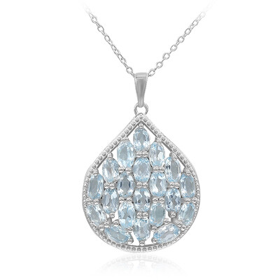 Collana in argento con Topazio Blu Cielo