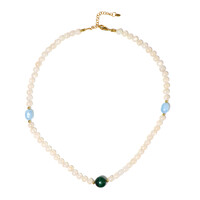 Collana in argento con Malachite