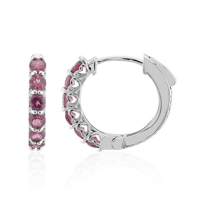 Orecchini in argento con Rodolite