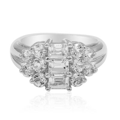 Anello in argento con Topazio Bianco