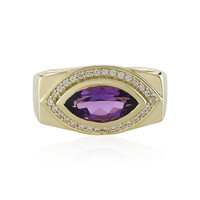 Anello in oro con Ametista Uruguay (de Melo)