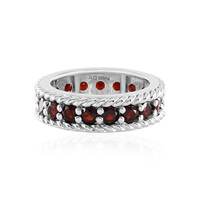 Anello in argento con Granato Mozambico