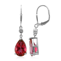 Orecchini in argento con Topazio Rosa