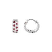 Orecchini in argento con Spinello Rosso