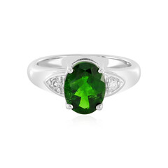 Anello in argento con Diopside Russo