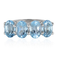 Anello in argento con Topazio Blu Cielo