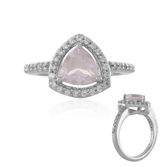 Anello in argento con Quarzo Rosa