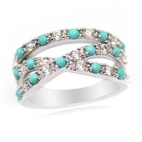 Anello in argento con Turchese Campitos (Anne Bever)