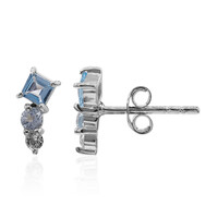 Orecchini in argento con Topazio Blu Svizzero