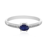 Anello in argento con Zaffiro Blu del Madagascar