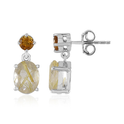 Orecchini in argento con Quarzo Rutilato