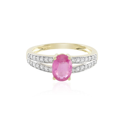 Anello in oro con Zaffiro Rosa del Madagascar
