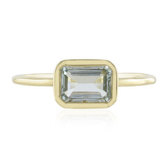 Anello in oro con Acquamarina Brasiliana