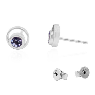 Orecchini in argento con Tanzanite (non riscaldata)