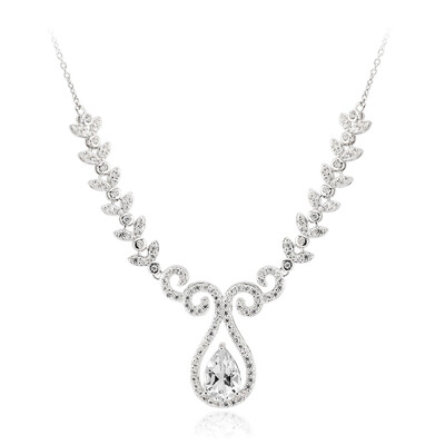 Collana in argento con Topazio Bianco