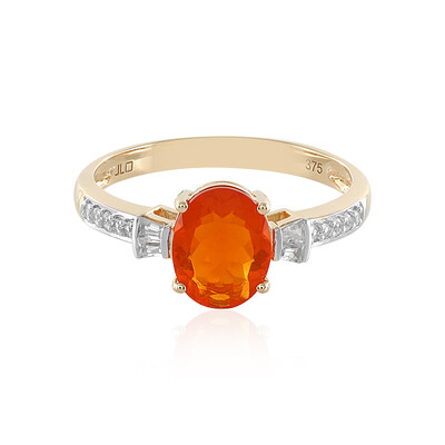 Anello in oro con Opale Ciliegia