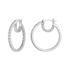 Orecchini in argento con Topazio Bianco(Adela Silber)