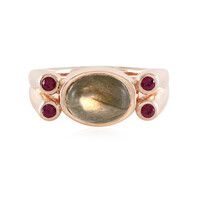 Anello in argento con Labradorite Porpora Maniry (KM by Juwelo)