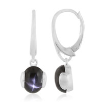 Orecchini in argento con Diopside Stellato d'India