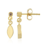 Orecchini in argento con Diamante Cioccolato I3