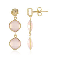 Orecchini in argento con Calcedonio Rosa
