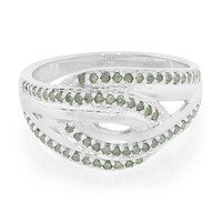 Anello placcato in platino con Diamante Fancy