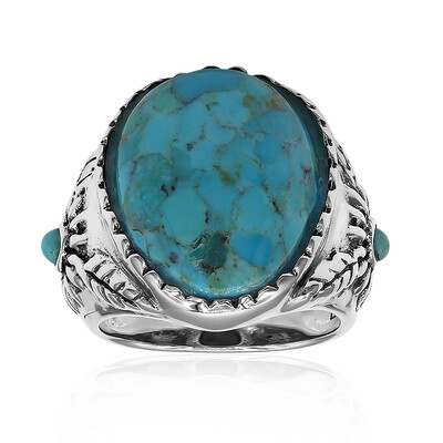 Anello in argento con Turchese Kingman Mohave Blu (Art of Nature)