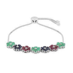 Bracciale in argento con Smeraldo