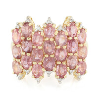 Anello in oro con Zaffiro Padparadscha (non riscaldato) (AMAYANI)