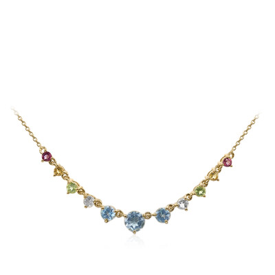 Collana in argento con Topazio Blu Cielo