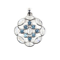 Ciondolo in argento con Labradorite Bianca