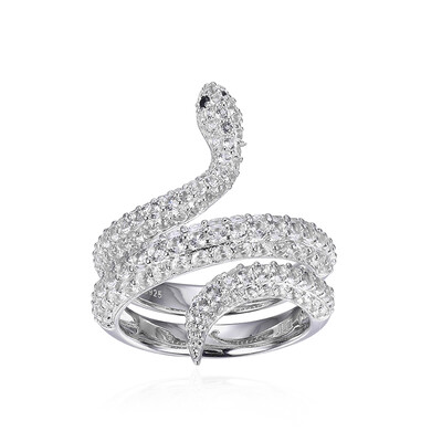 Anello in argento con Topazio Bianco