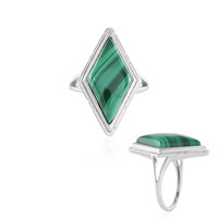 Anello in argento con Malachite